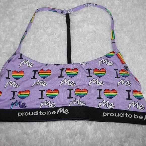 COPY - MeUndies NWOT Pride T-back bralettes lot of 2 size small - Picture 3 of 6